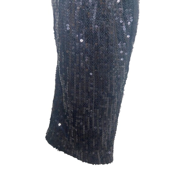 Michael Kors Jumpsuit Size S Black All Over Sequin Bandeau Strapless Pockets - Picture 9 of 11